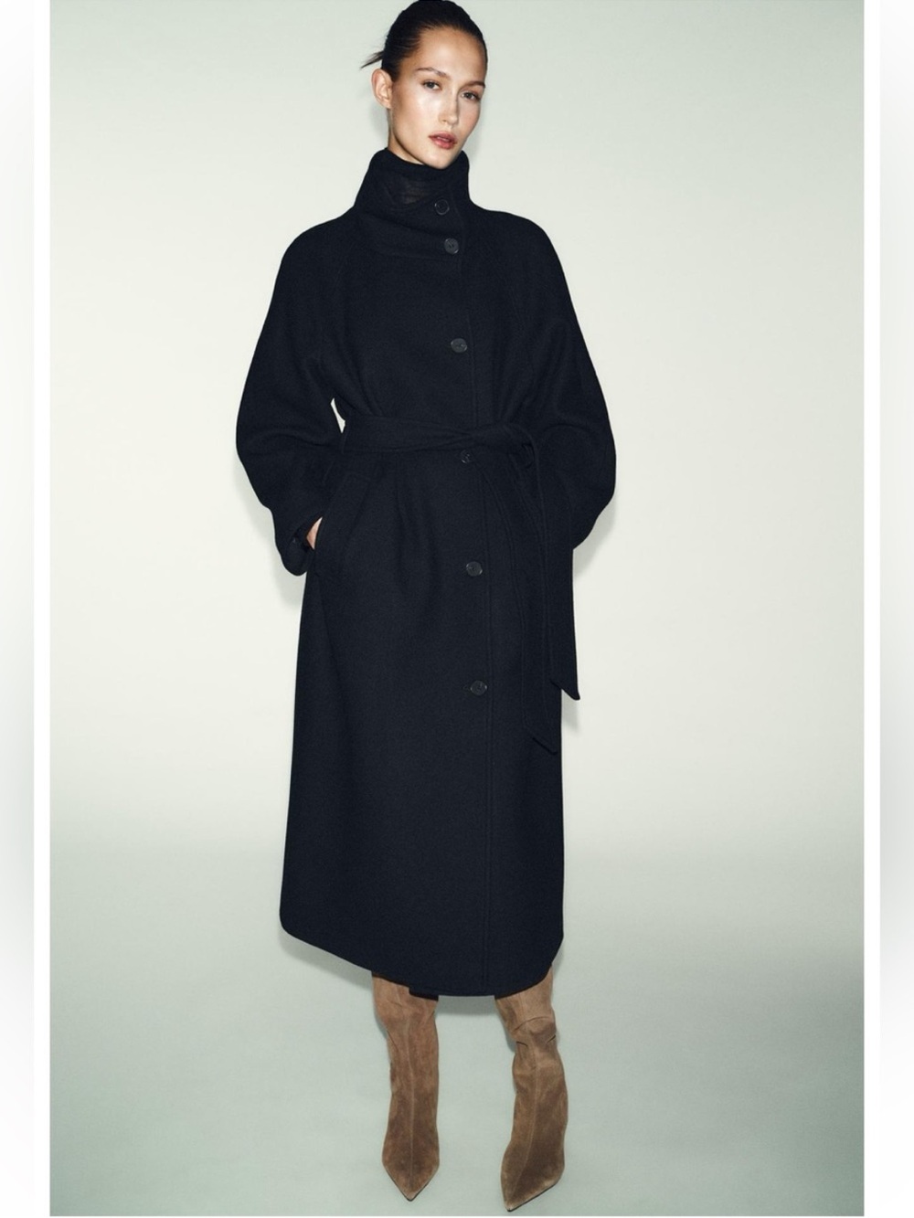 ZARA LONG WOOL COAT